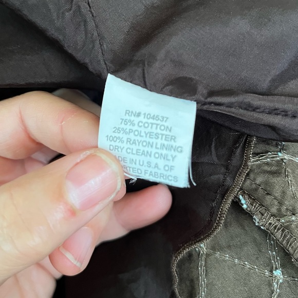 Anthropologie Burning Torch Brown Embroidered Peplum Cropped Jacket Blazer S - Picture 7 of 8